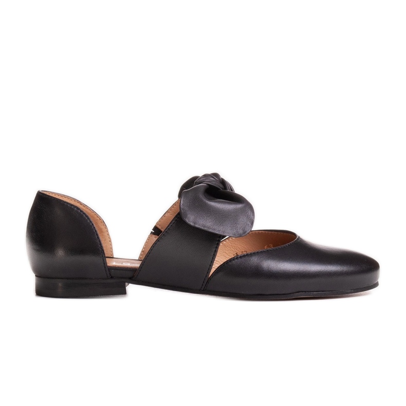 Marco Shoes Ballerines noires 1531P avec un nœud noir le noir