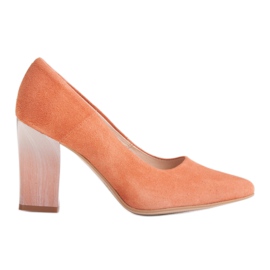 Marco Shoes Escarpins 320P en daim naturel - abricot orange