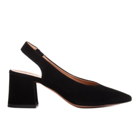 Marco Shoes Sandales noires 1501P avec bride et caoutchouc le noir