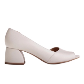 Marco Shoes Escarpins en cuir blanc 1505P