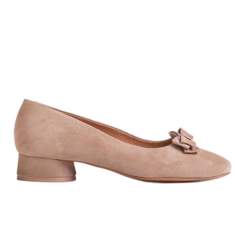 Marco Shoes Elégantes ballerines beiges 1811P avec nœud