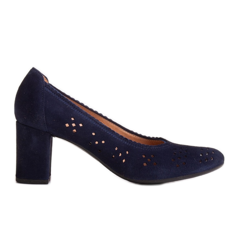 Marco Shoes Escarpins bleu marine avec perforation pour un pied plus large Marco Shoes Escarpins bleu marine avec perforation pour un pied plus large