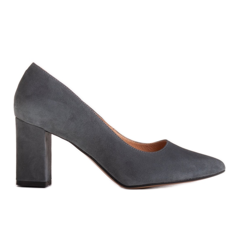 Marco Shoes Escarpins gris en daim naturel