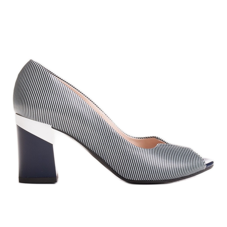 Marco Shoes Escarpins rayés bleu marine 1636P Marco Shoes Escarpins rayés bleu marine 1636P