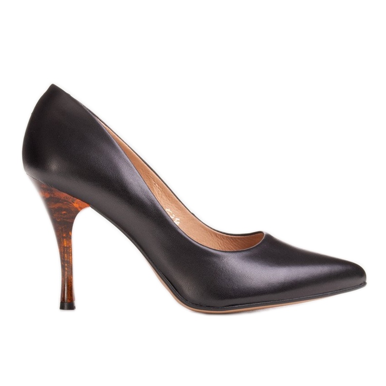 Marco Shoes Escarpins noirs 1599P avec talon ambre le noir Marco Shoes Escarpins noirs 1599P avec talon ambre le noir
