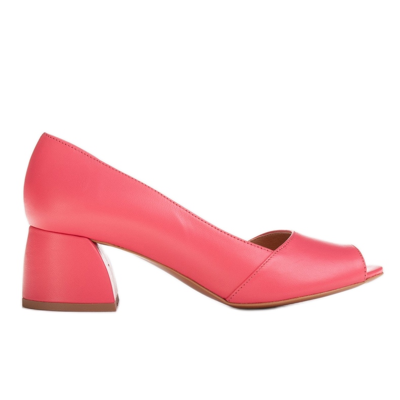 Marco Shoes Pompes avec un côté ouvert rouge