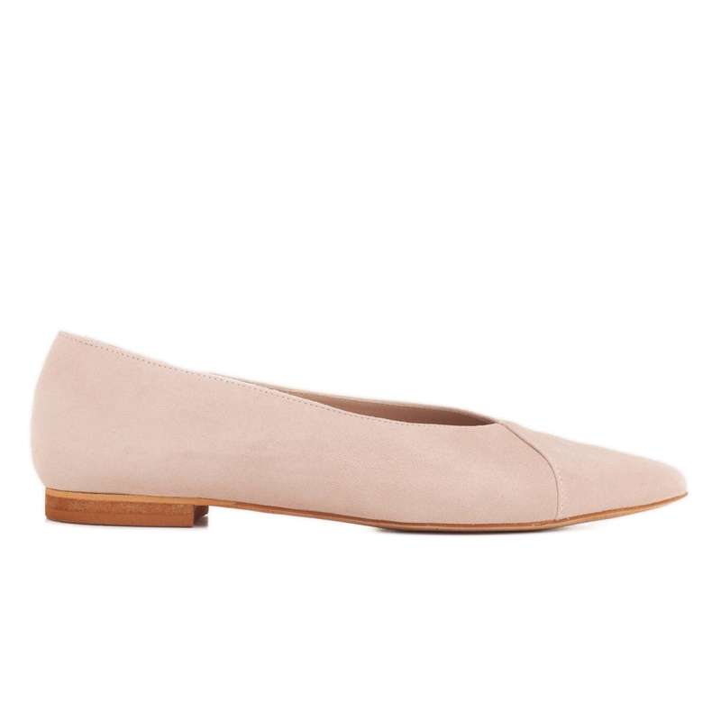 Marco Shoes Ballerines en daim naturel beige