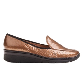 Radoskór Mocassins confortables à coupe basse sur un coin bas pour un pied plus large d'or