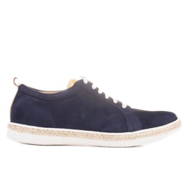 Marco Shoes Baskets sport en daim naturel bleu marine