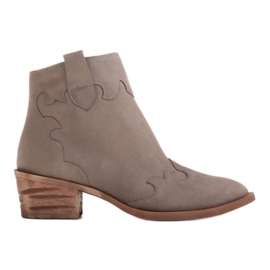 Marco Shoes Boots grises en daim naturel sans isolation