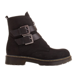 Marco Shoes Bottes noires pour femmes sur un fond transparent épais