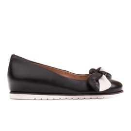 Marco Shoes Chaussures basses confortables avec un coin caché le noir