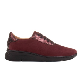 Radoskór Chaussures femme bordeaux confortables pour un pied plus large rouge