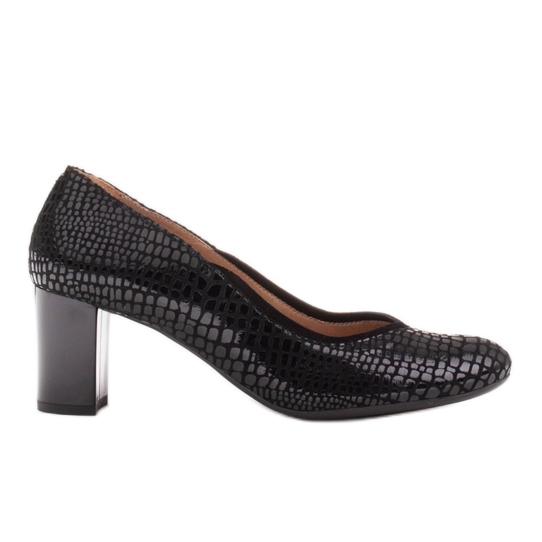 Escarpins Marco Shoes noirs lisses et confortables le noir