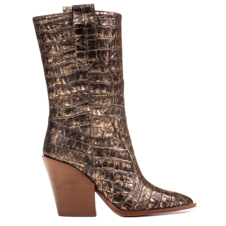 Marco Shoes Marco boots bottines cowboy vieil or 1408K d'or