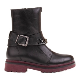 Marco Shoes Chaussures de randonnée femme Marco 1262B avec chaîne, Glany noir