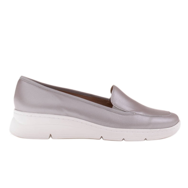 Radoskór Chaussures femme argentées confortables pour un pied plus large