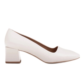 Marco Shoes Escarpins blancs élégants en cuir naturel délicat