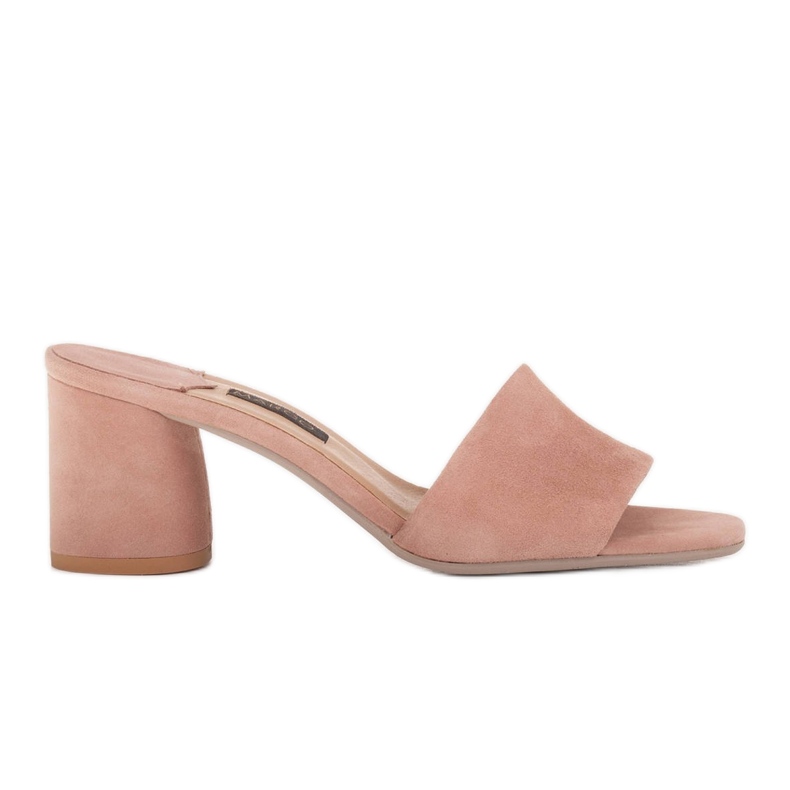 Marco Shoes Chaussons pour femmes Marco en daim naturel rose Marco Shoes Chaussons pour femmes Marco en daim naturel rose