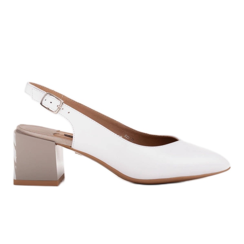 Marco Shoes Escarpins élégants pour femmes à talon zébré blanche