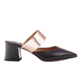 Marco Shoes Escarpins femme élégants pour l'été noir doré