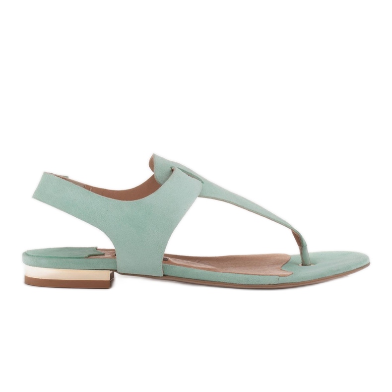 Marco Shoes Sandales en cuir naturel de couleur menthe vert