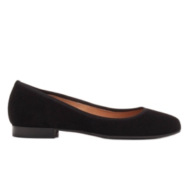 Marco Shoes Ballerines Marco pour femmes en daim naturel de haute qualité noir