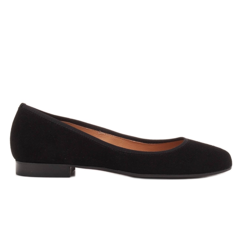 Marco Shoes Ballerines Marco pour femmes en daim naturel de haute qualité le noir