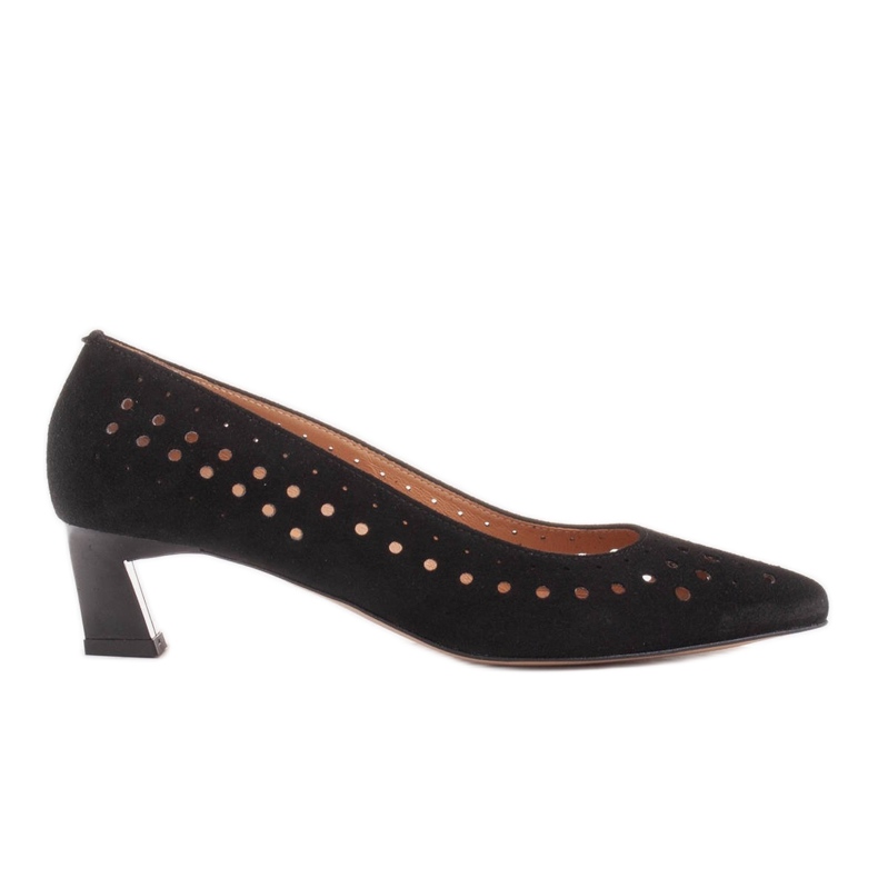 Marco Shoes Escarpins pour femmes avec perforation intéressante le noir