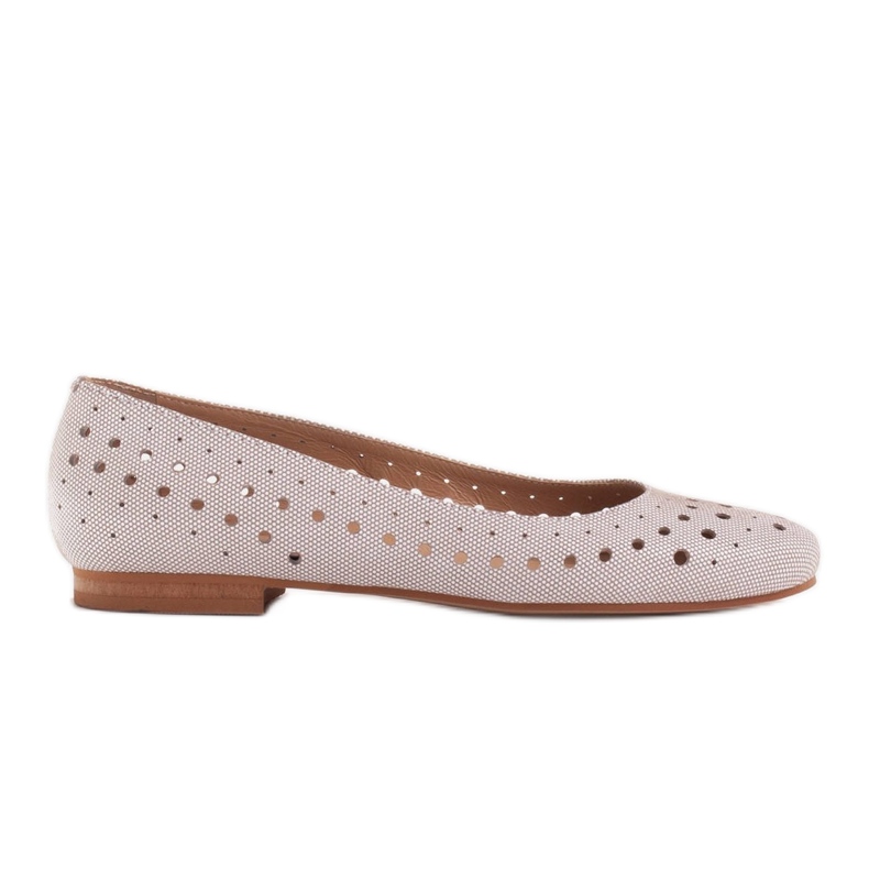 Marco Shoes Ballerines femme avec perforation sur la tige beige Marco Shoes Ballerines femme avec perforation sur la tige beige