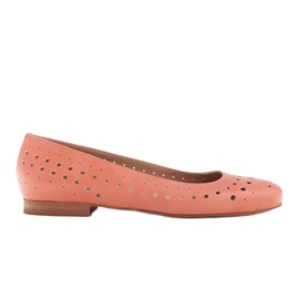 Marco Shoes Ballerines femme avec perforation sur la tige rouge