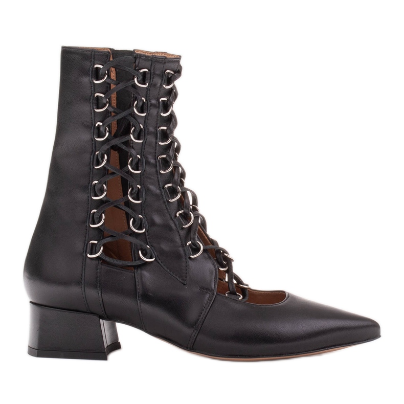 Marco Shoes Bottes tressées avec une sangle le noir
