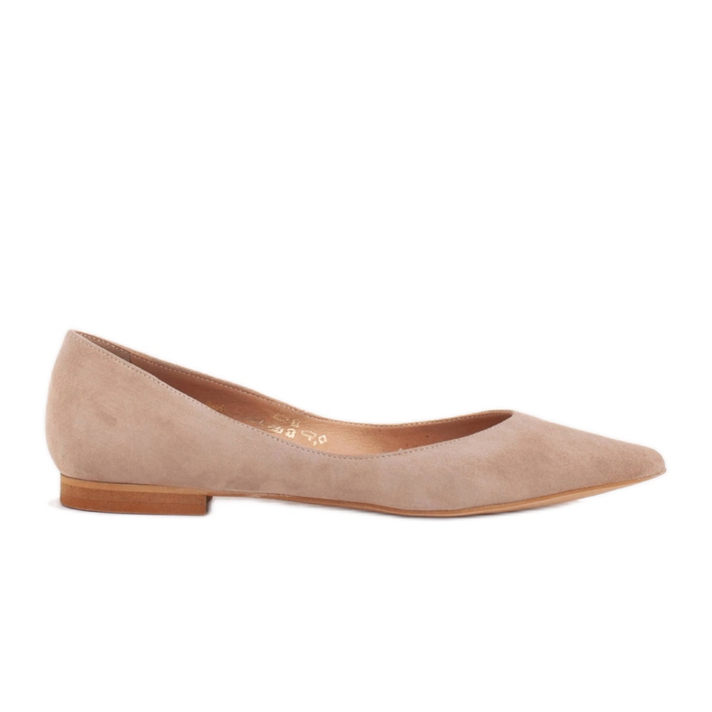 Marco Shoes Ballerines femme à pans bas beige