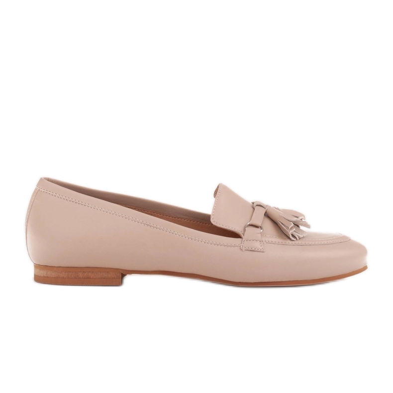 Marco Shoes Mocassins en cuir pleine fleur avec ornement 1983P-007-1 beige Marco Shoes Mocassins en cuir pleine fleur avec ornement 1983P-007-1 beige
