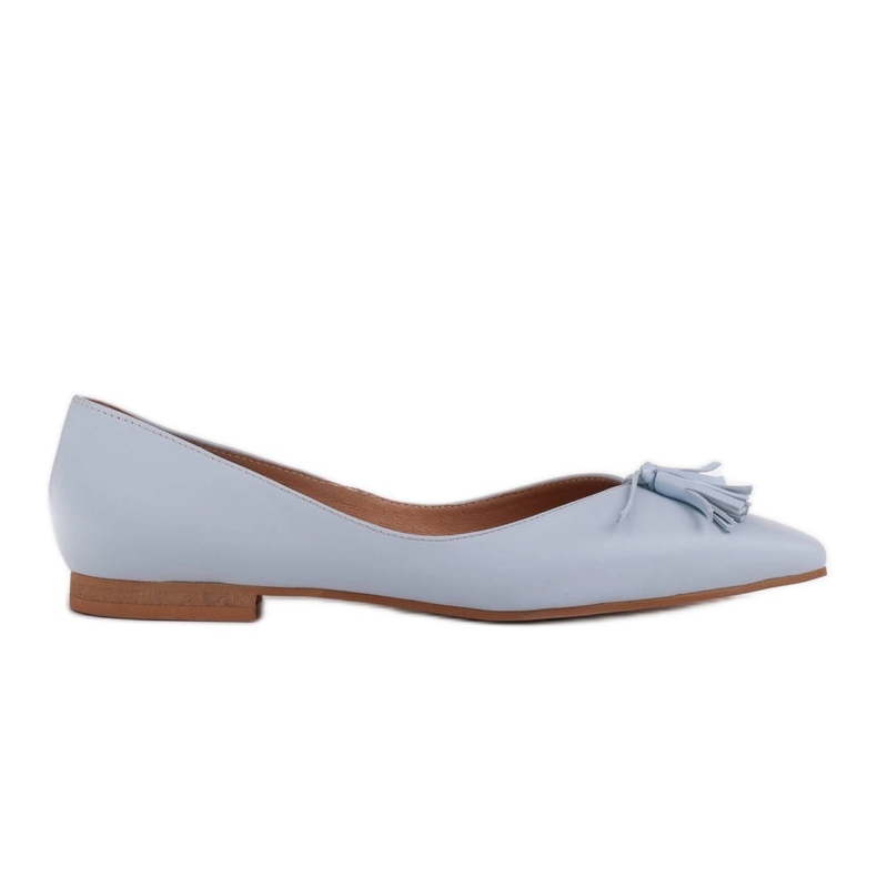 Marco Shoes Ballerines femme à pans bas bleu