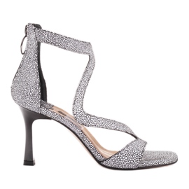 Marco Shoes Sandales Ava élégantes blanche le noir Marco Shoes Sandales Ava élégantes blanche le noir