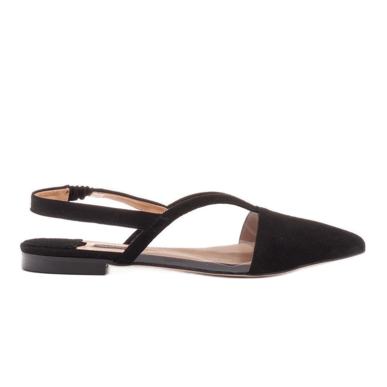 Marco Shoes Sandales en cuir naturel de couleur noire le noir