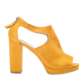 Sandales moutarde à tige atlantique jaune