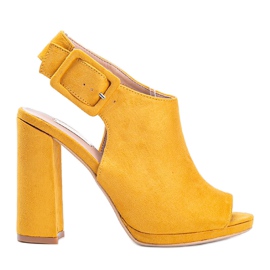 Sandales moutarde à tige Little Italy jaune