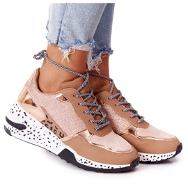 PS1 Baskets compensées pour femmes Or rose Avery d'or
