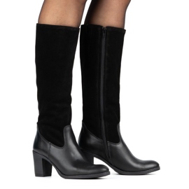 Olivier Boots femme noires avec isolation sur le montant le noir Olivier Boots femme noires avec isolation sur le montant le noir