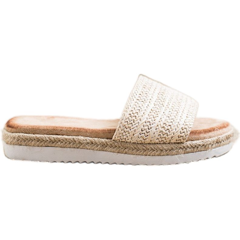 SHELOVET Espadrilles Chaussons Sur La Plateforme beige