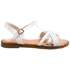 Laura Mode Sandales décontractées blanc