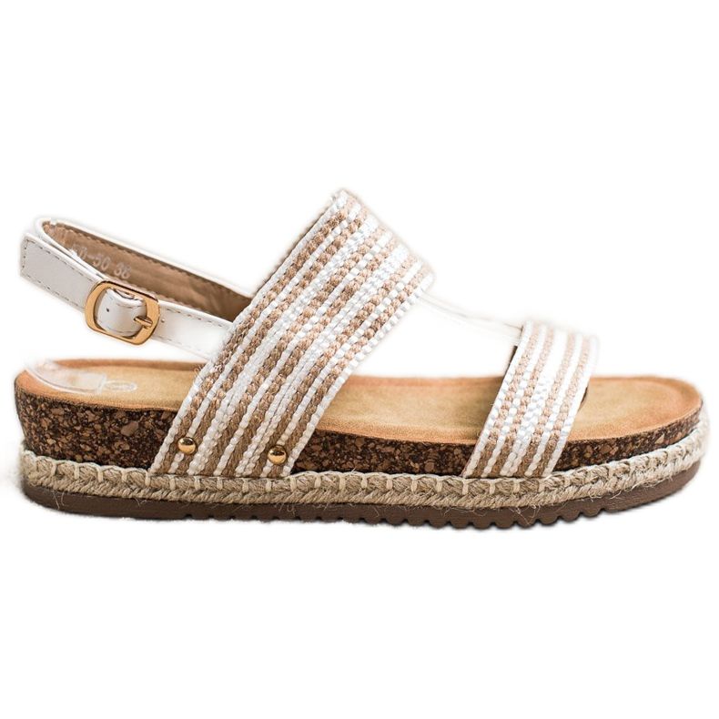 SHELOVET Sandales confortables avec boucle blanche brun SHELOVET Sandales confortables avec boucle blanche brun