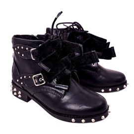 Bottes Chaudes Enfant À Clous Lu Boo Noir