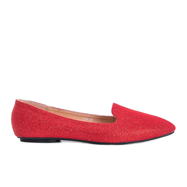 Ballerines rouges avec zircone cubique Larissa