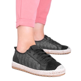 Espadrilles nouées Black Vanilla noir