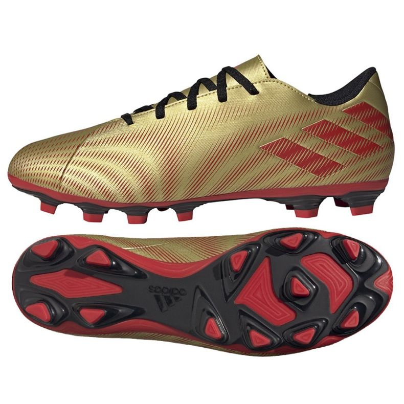 Chaussures de football Adidas Nemeziz Messi.4 FxG M FY0762 violette, or d'or