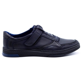 Polbut Chaussures casual cuir homme 2102 grain bleu marine Polbut Chaussures casual cuir homme 2102 grain bleu marine
