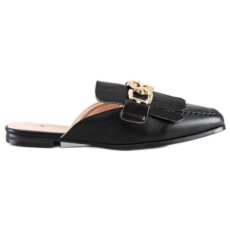 Seastar Pantoufles élégantes avec ornement le noir Seastar Pantoufles élégantes avec ornement le noir